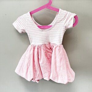 Mila & Emma Pink and‎ White Striped Scoop Neck Puffed Skirt Dress- Size 18m